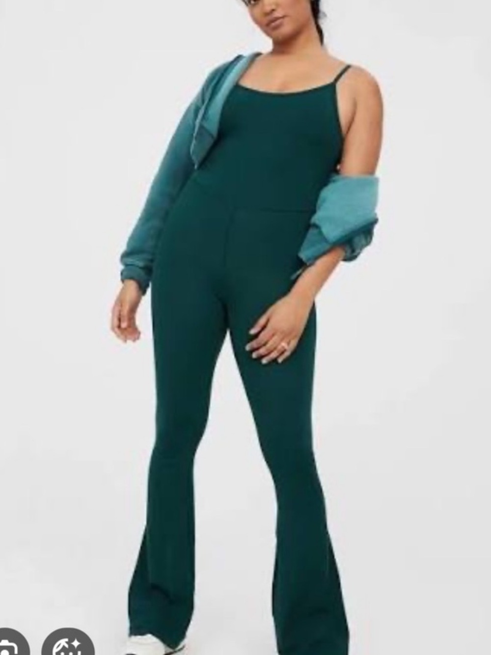Offline by Aerie Forest Green Activewear Athleisure Jumpsuit Size XL